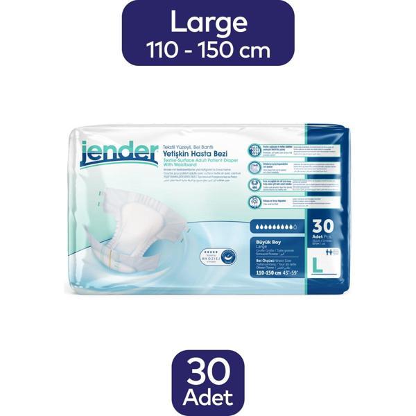 Jender Belbantlı Hasta Bezi Büyük Boy - Large 30 Adet 1 Paket - Image 1