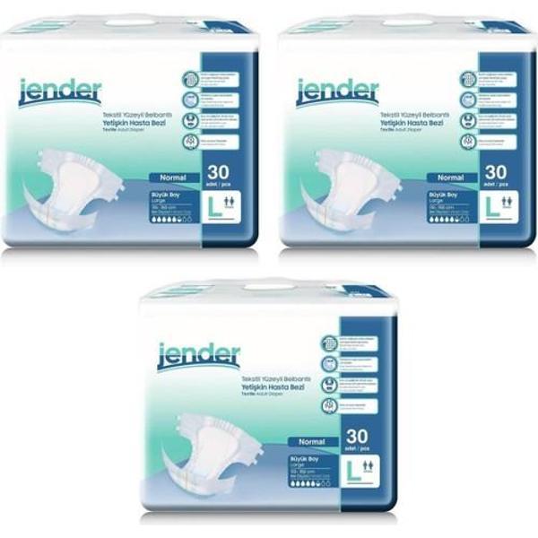 Jender Large Büyük Boy Belbantlı Hasta Bezi 30 lu 3 Paket / 90 Adet - Image 1