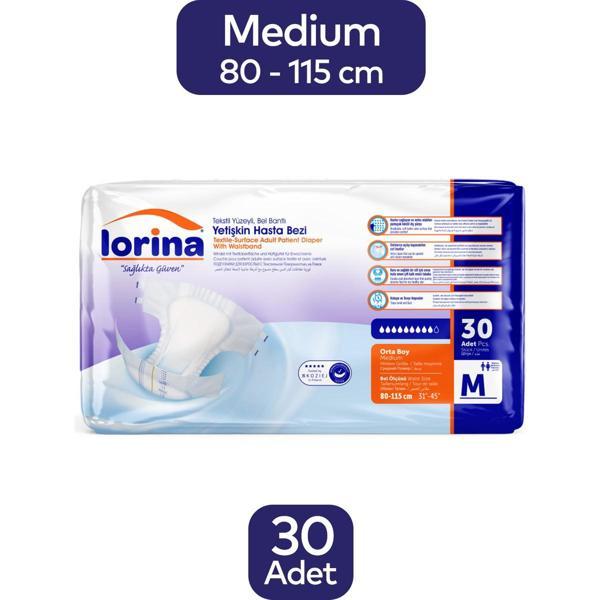 Emici Bel Bantlı Hasta Bezi Medium 30 Adet - Image 1
