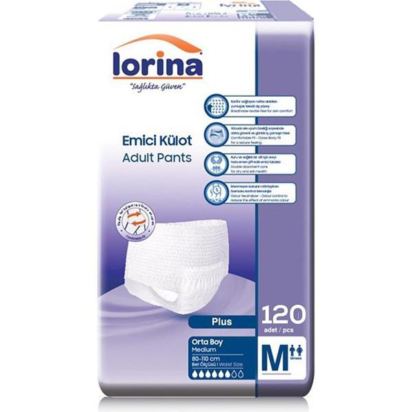 Lorina Emici Külot Yetişkin Hasta Bezi Medium 120 Adet - Image 1