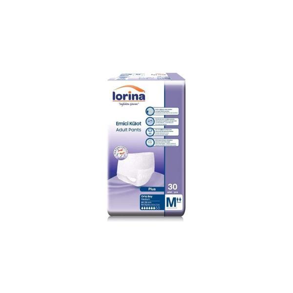 Lorina Yetişkin Emici Külot Medium 30'Lu 2 Paket 60 Adet - Image 1