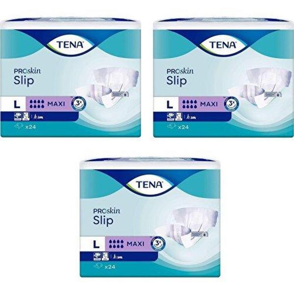 Tena Proskin Slip Maxi 8 damla Büyük Boy Large Belbantlı Hasta Bezi 24'lü 3 paket / 72 adet - Image 1