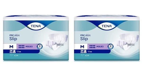 Tena Proskin Slip Maxi 8 damla Orta Boy Medium Belbantlı Hasta Bezi 24'lü 2 paket / 48 adet - Image 1
