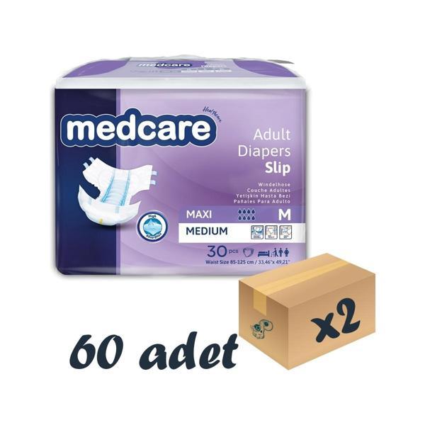 Maxi Bel Bantlı Hasta Bezi 8 Damla Medium Orta Boy M Beden 30'lu 2 Paket 60 Adet - Image 1