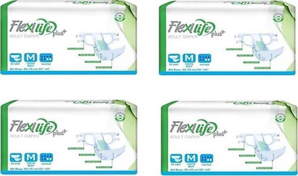 Flexilife Plus Belbantlı Orta Boy Medium Hasta Bezi 30'lu 4 paket / 120 adet - Image 1