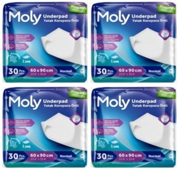 Moly Yatak Koruyucu Örtü 30 lu 4 paket / 120 adet - Image 1
