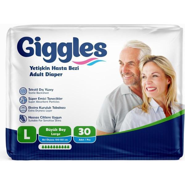 GİGGLES BELBANTLI Hasta Bezi L Beden 30'lu Paket - Image 1