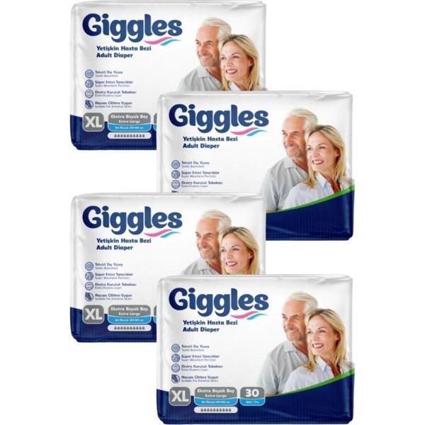 Giggles Belbantlı Yetişkin Hasta Bezi Extra Large Xl 30 Lu x 4 Adet - Image 1