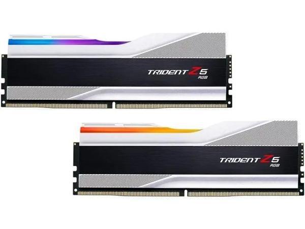 G.SKILL Trident Z5 RGB Serisi (Intel XMP 3.0) DDR5 RAM 32GB (2x16GB) 7200MT/s  Sliver - Image 1