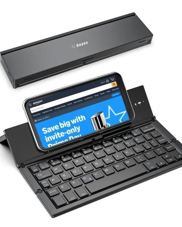 Geyes Katlanabilir Bluetooth Klavye Black - Image 1