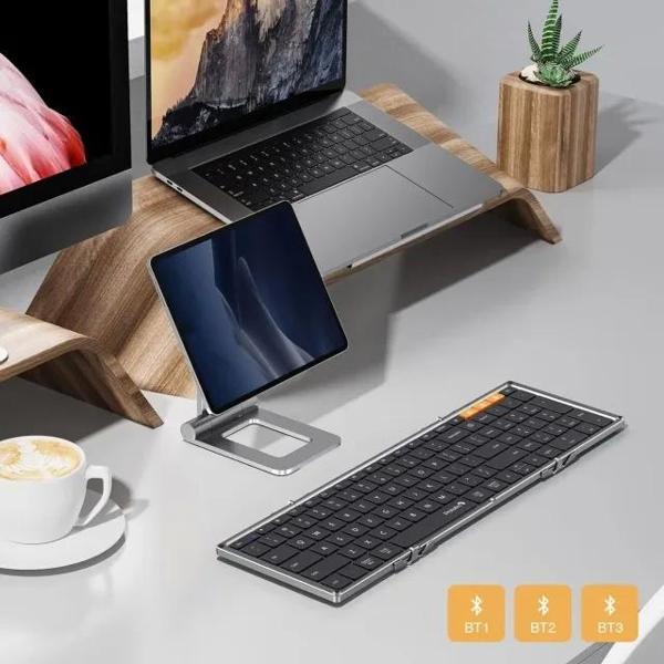 ProtoArc Katlanabilir Bluetooth Klavye Black Gray - Image 1