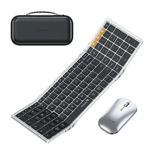 ProtoArc XKM01 Katlanabilir Klavye ve Fare Black Silver - Image 1