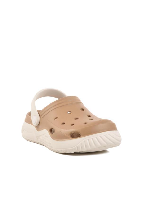 Vizon-Beyaz Hafif Eva Taban Unisex Sabo Terlik Stella Z - Image 1