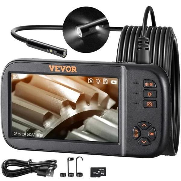 VEVOR Üç Lensli Işıklı Endoskop Kamerası - 5m Kablo 4.5inch IPS - Image 1