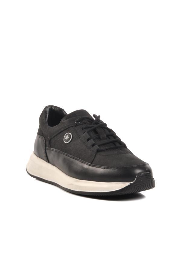 2230 Pika M Siyah Hakiki Deri Erkek Sneaker - Image 1
