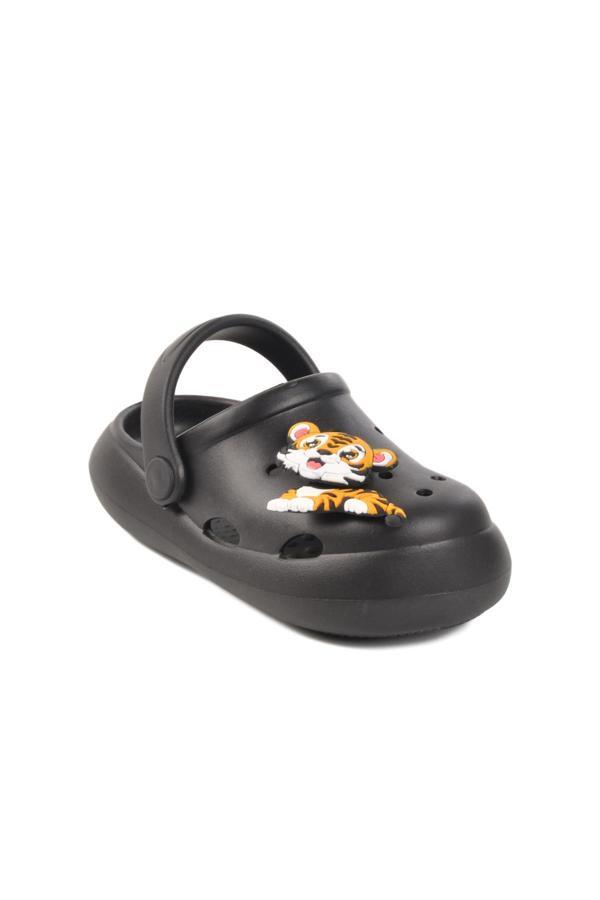 Siyah Unisex Çocuk Sabo Terlik Yumurcak B - Image 1