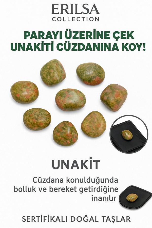 Sertifikalı Cüzdan Boy Unakit Taşı Kütle - Duygusal Şifa ve Denge Sağlar - Image 1