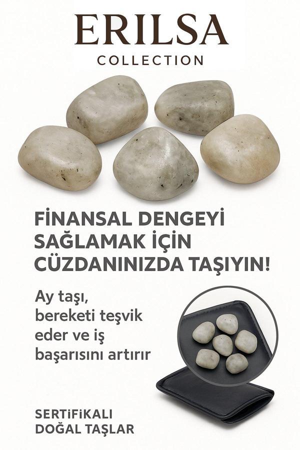 Sertifikalı Cüzdan Boy Yansımalı Ay Taşı Kütle -  Duygusal Denge ve İçsel Uyum Sağlar - Image 1