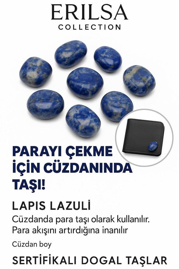 Sertifikalı Cüzdan Boy Lapis Lazuli Taşı Kütle - Bilgelik ve Zihinsel Açıklık Kazandırır - Image 1