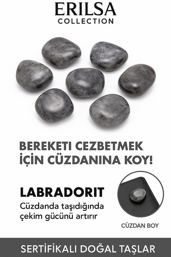 Sertifikalı Cüzdan Boy Yansımalı Labradorit Taşı – Spekrolit Güçlü Sezgi ve Koruma Hissi Sağlar - Image 1