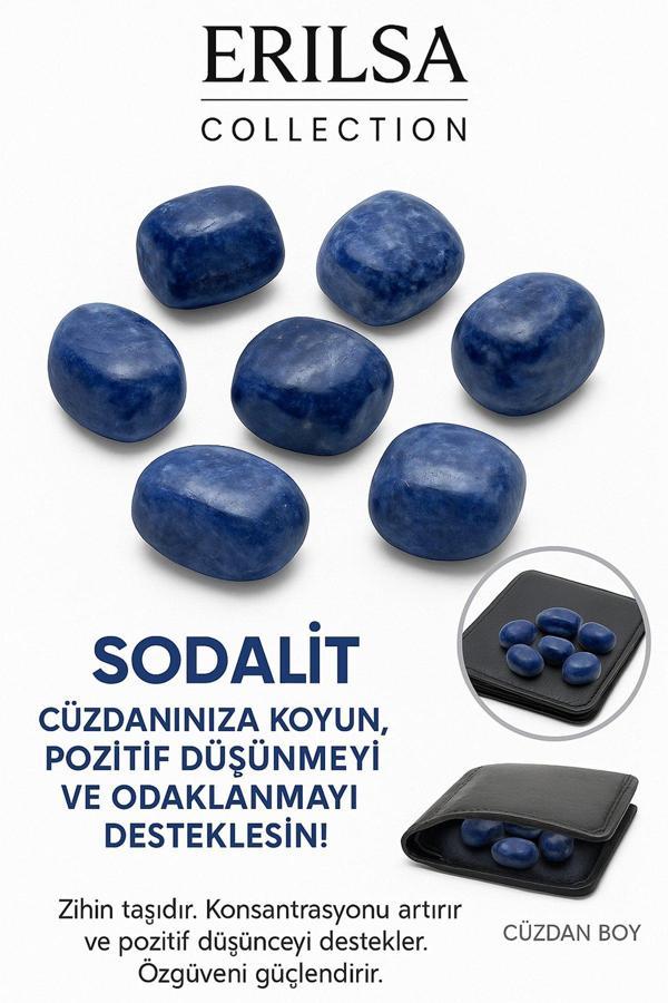 Sertifikalı Cüzdan Boy Sodalit Taşı Kütle - Zihinsel Netlik ve İfade Gücü Kazandırır - Image 1