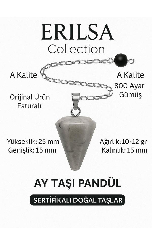 Sertifikalı Ay Taşı Pandül ve Kolye – Duygusal Denge, Sezgi ve Dişil Enerji Taşı - Image 1