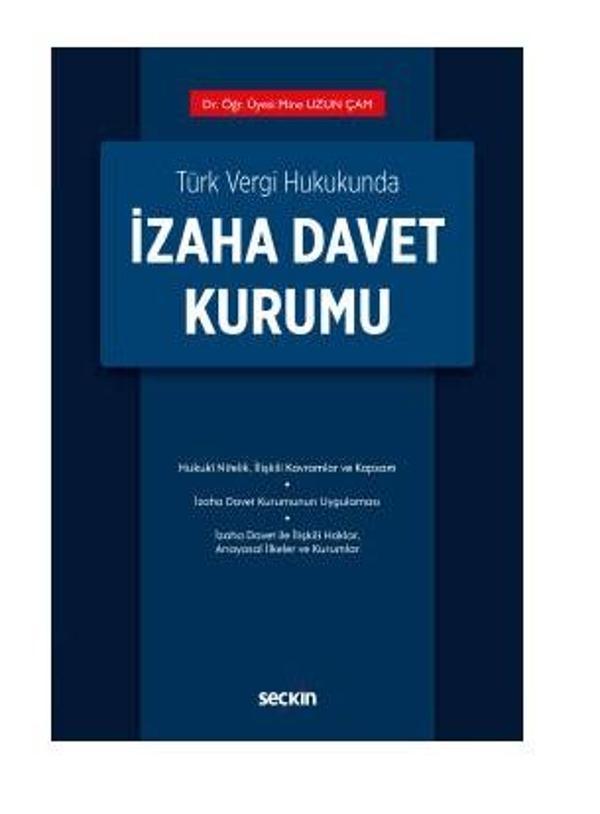 
Türk Vergi Hukukunda İzaha Davet Kurumu Mine Uzun Çam 1 2021/01 - Seçkin Yayıncılık - Image 1