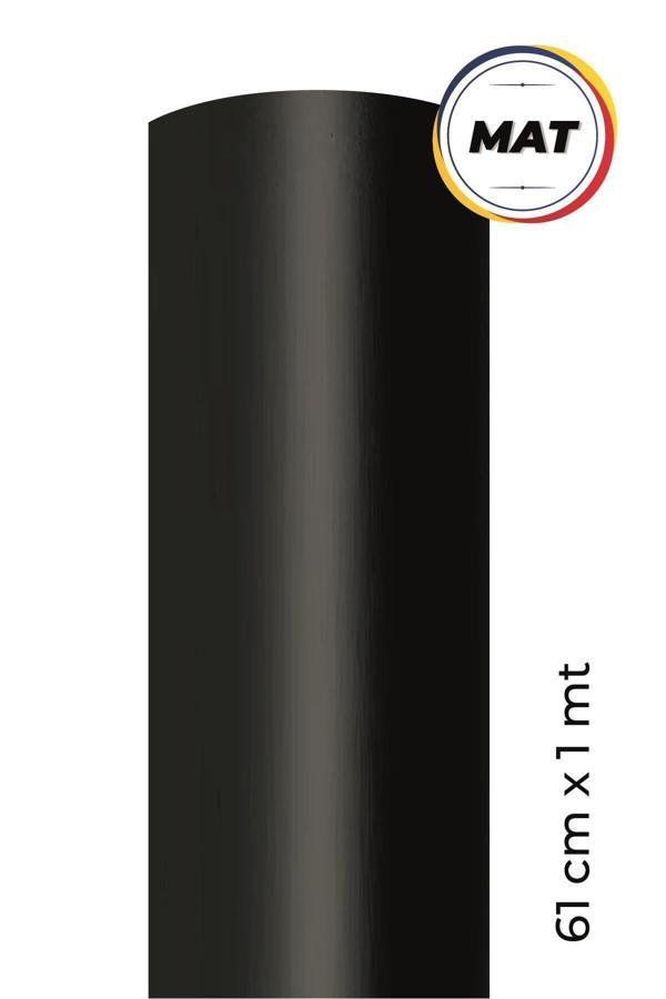 Ecce Mat Siyah Kendinden Yapışkanlı Kaplama Folyosu 61 Cm X 1 Mt - Image 1