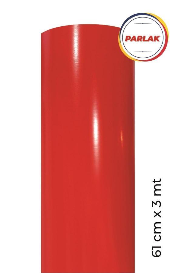Ecce Parlak Kırmızı Kendinden Yapışkanlı Kaplama Folyosu 61 Cm X 3 Mt - Image 1