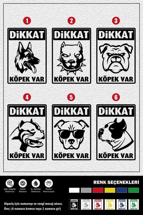 Ecce Dikkat Köpek Var Stıcker 27 X 19 Cm - Image 1
