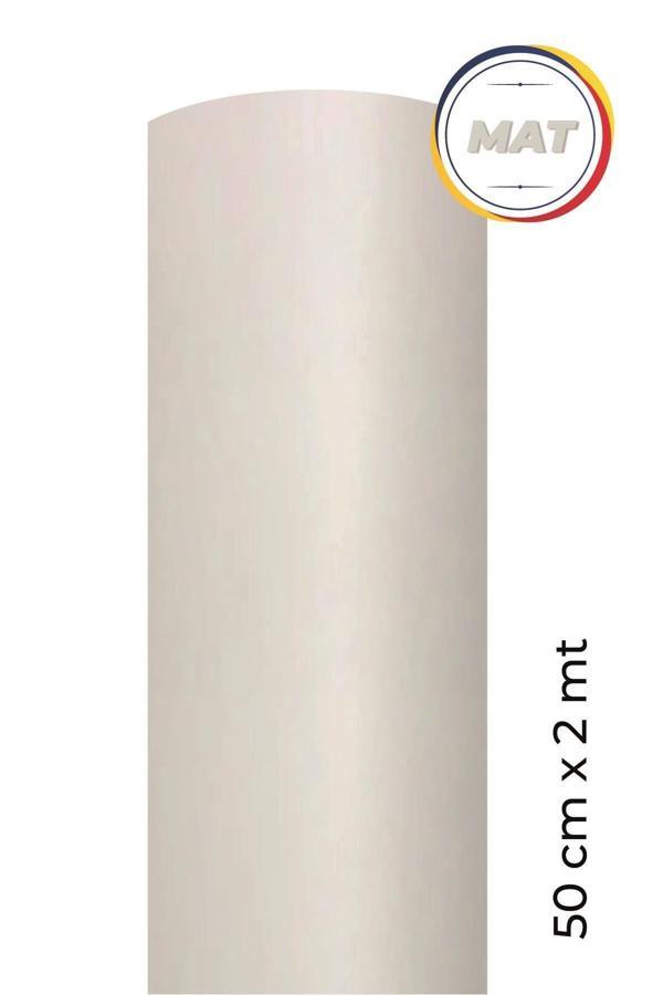 Ecce Mat Beyaz Kendinden Yapışkanlı Kaplama Folyosu 50 Cm X 2 Mt - Image 1