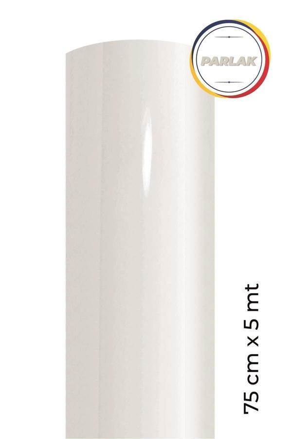 Ecce Parlak Beyaz Yapışkanlı Kaplama Folyosu 75 Cm X 5 Mt - Image 1