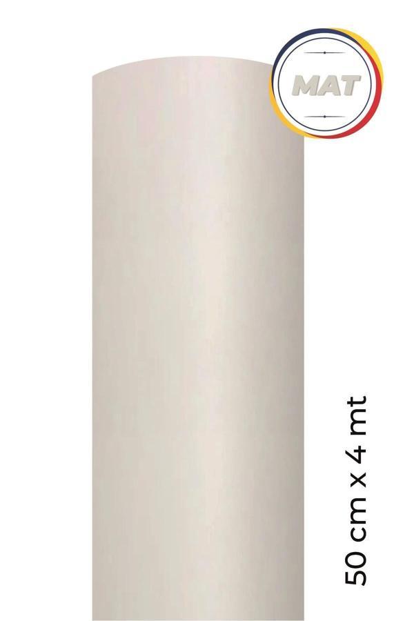 Ecce Mat Beyaz Kendinden Yapışkanlı Kaplama Folyosu 50 Cm X 4 Mt - Image 1