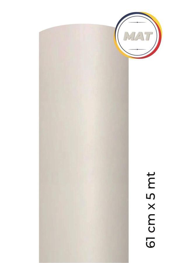 Ecce Mat Beyaz Kendinden Yapışkanlı Kaplama Folyosu 61 Cm X 5 Mt - Image 1