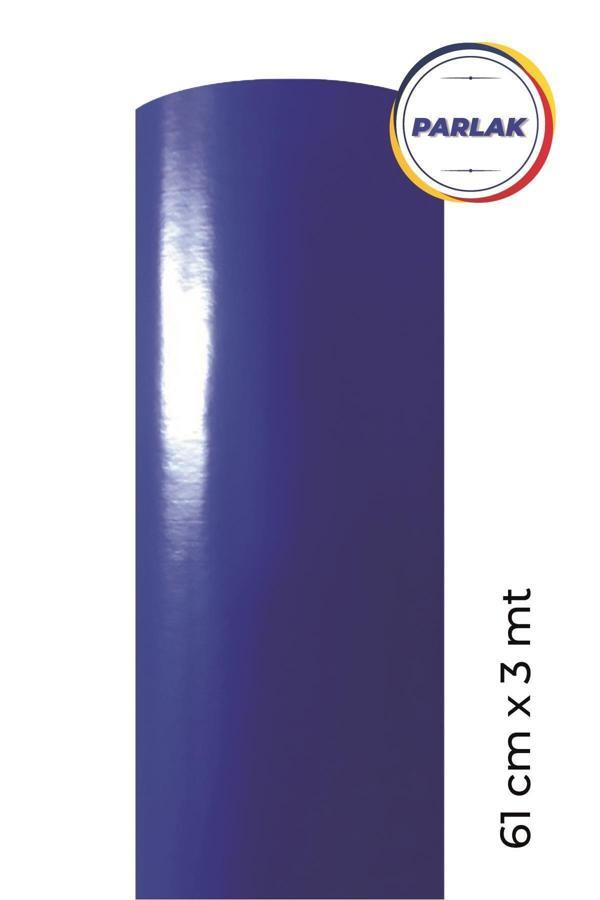 Ecce Parlak Lacivert Kendinden Yapışkanlı Kaplama Folyosu 61 Cm X 3 Mt - Image 1