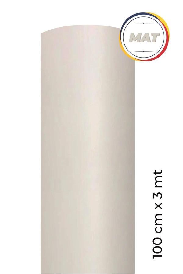 Ecce Mat Beyaz Kendinden Yapışkanlı Kaplama Folyosu 100 Cm X 3 Mt - Image 1