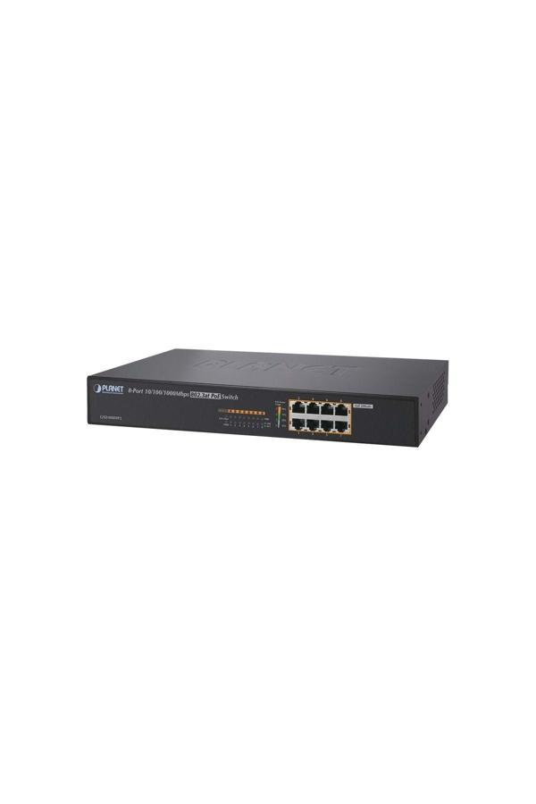 Planet 13" 8-Port 10/100/1000 Gigabit Ethernet Switch With 8-Port 802.3At Poe+ (240W Poe Budget) - Image 1