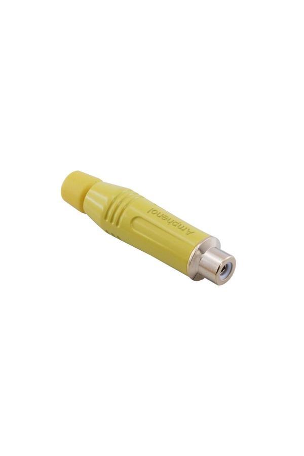 Amphenol Rca Dişi 24K Altın Kaplama Konnektör - Sarı - Image 1