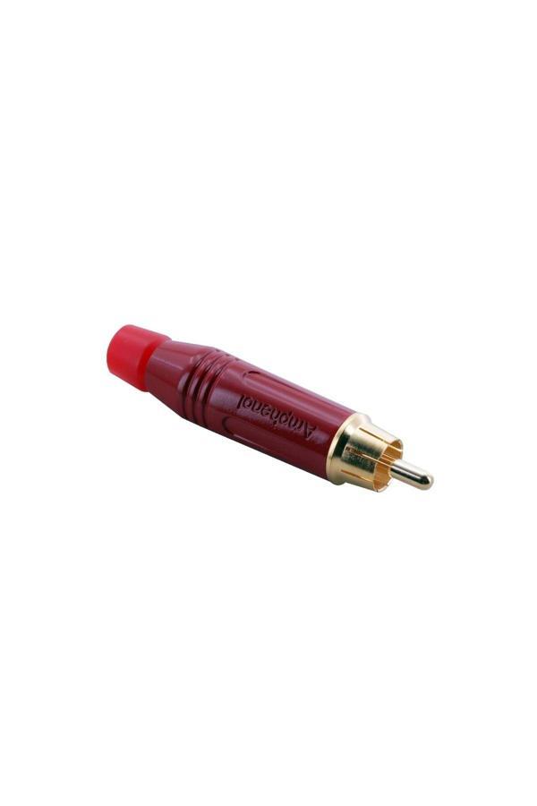Amphenol Rca Erkek 24K Altın Kaplama Konnektör - Kırmızı - Image 1