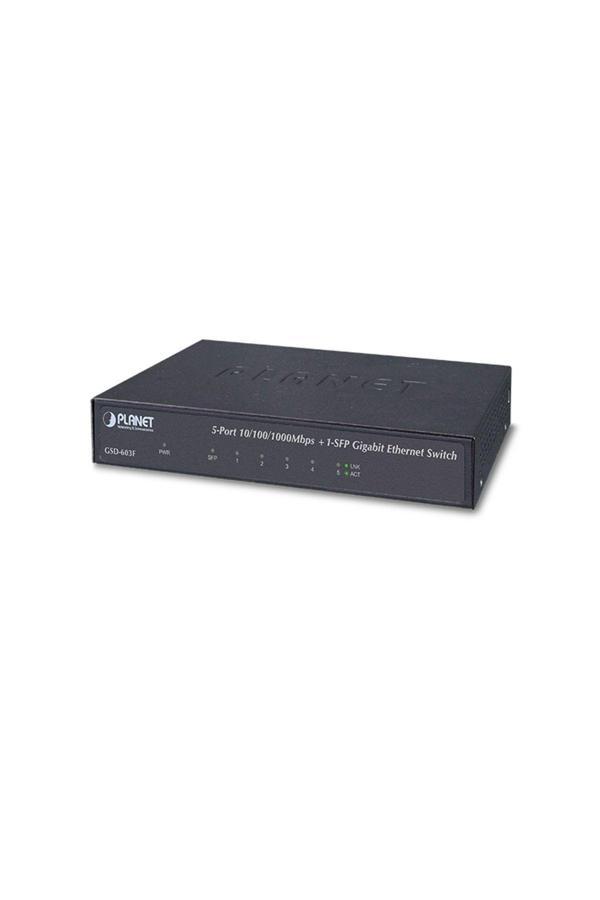 Planet 5-Port 10/100/1000T +1-Port 1000X Sfp Gigabit Ethernet Switch - Image 1