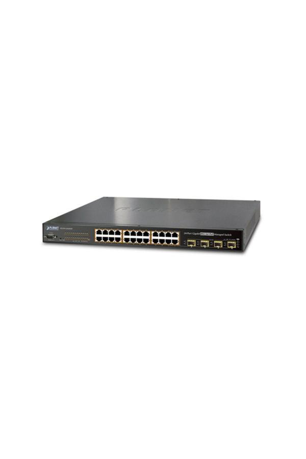 Planet Ipv6 Managed 24-Port 802.3At Poe+ Gigabit Ethernet Switch + 4-Port Shared Sfp (440W) - Image 1
