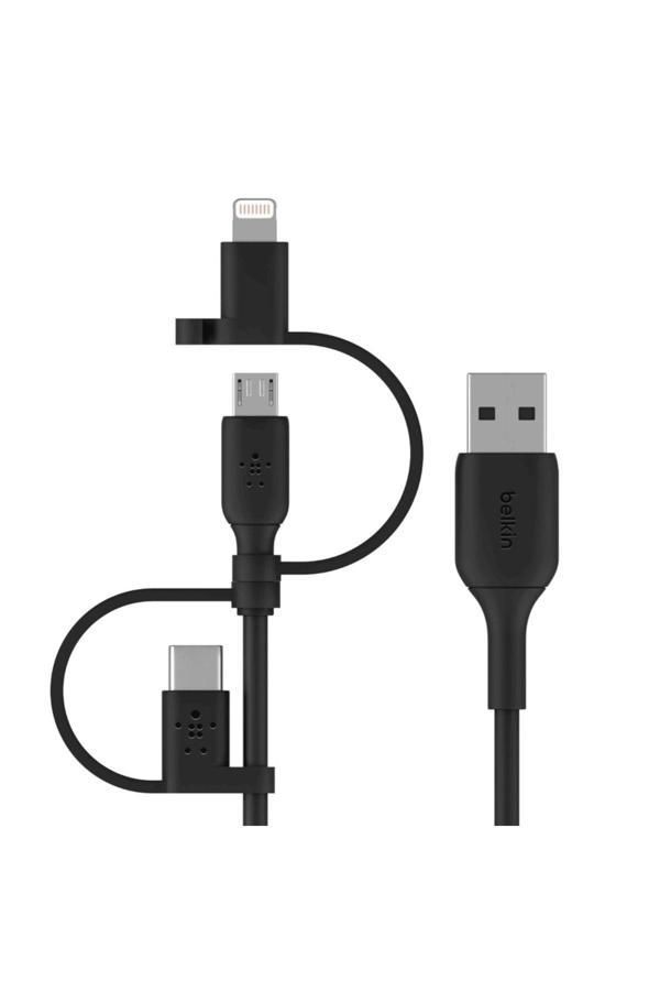 Belkin Boost Charge Usb-C, Micro-Usb Ve Lightning Konnektörlü Usb-A Kablosu - Image 1