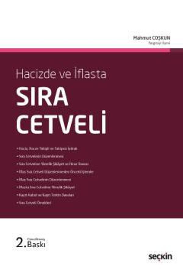 Hacizde ve İflasta Sıra Cetveli Mahmut Coşkun 2. Baskı, Ocak 2023 - Seçkin Yayıncılık - Image 1