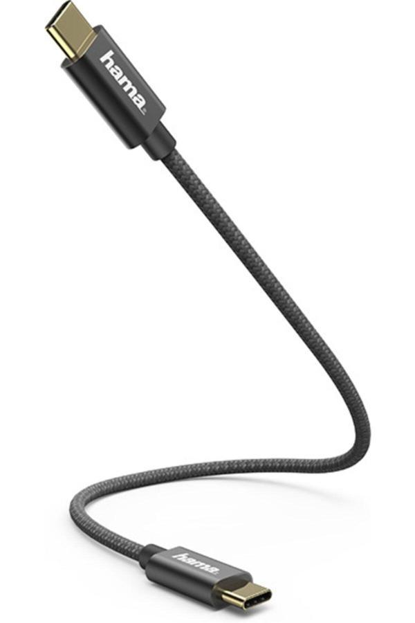 Hama 183333 0.2M Usb-C - Usb-C Şarj/Data Kablosu – Siyah - Image 1
