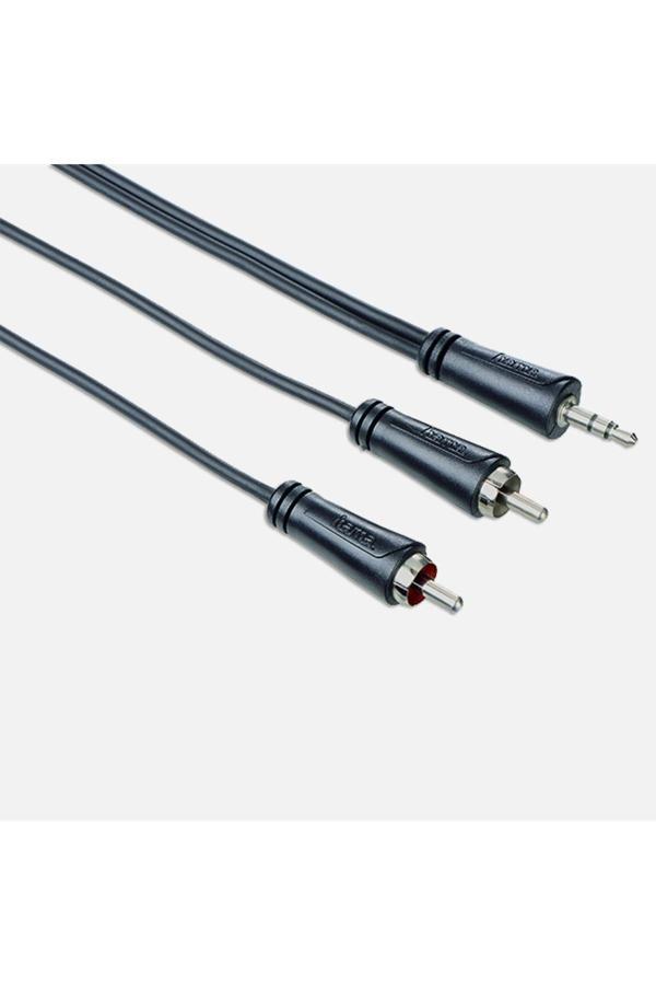 Hama 200721 3.5Mm - 2Rca, Stereo 5M Ses Kablosu Siyah - Image 1