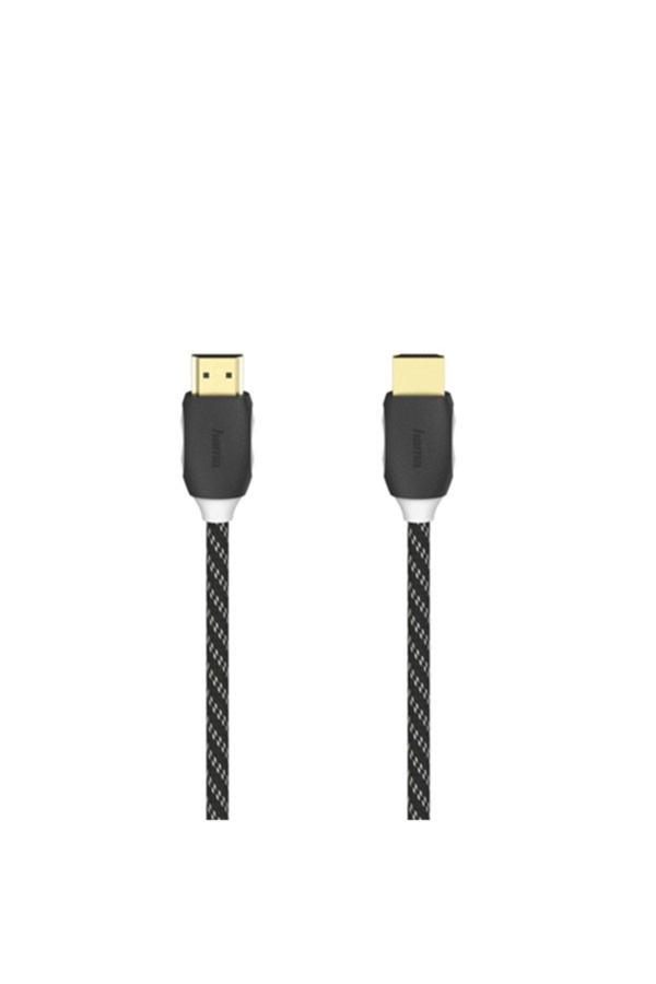 Hama Hm.205444 Hs Ethernet Altın Uç Örgü Kablo 1.5M Hdmı Kablo Siyah - Image 1
