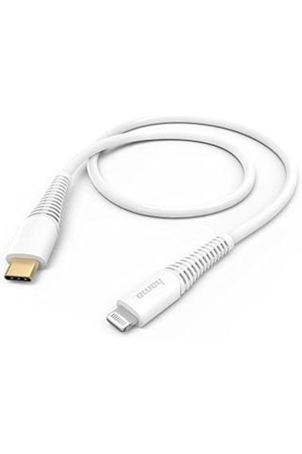Hama Usb-C - Lightning, Hızlı Şarj Kablosu,1.5M, Beyaz - Image 1