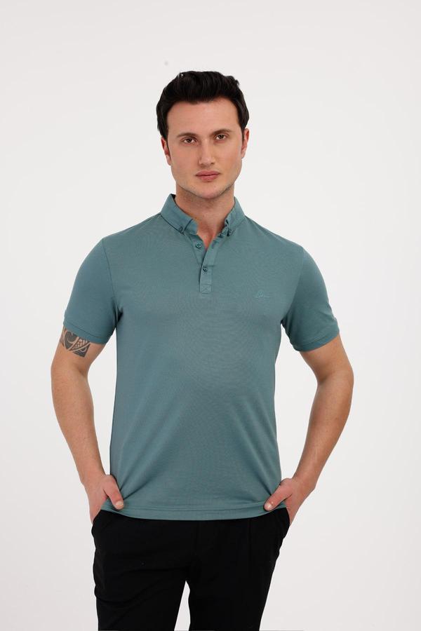 TROPICA Polo Yaka Pamuklu Tişört - Yeşil - Image 1