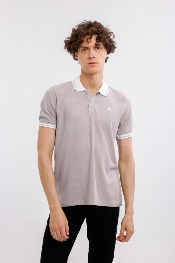 GRAVITUS Polo Yaka Pamuklu Tişört - Bej - Image 1