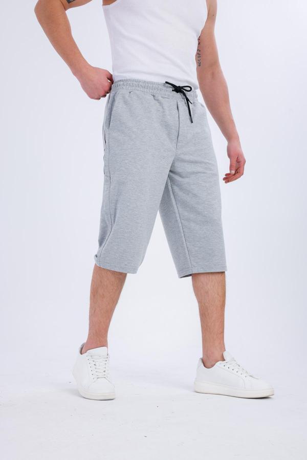 MOTIO Cepli Kapri Şort - Gri - Image 1